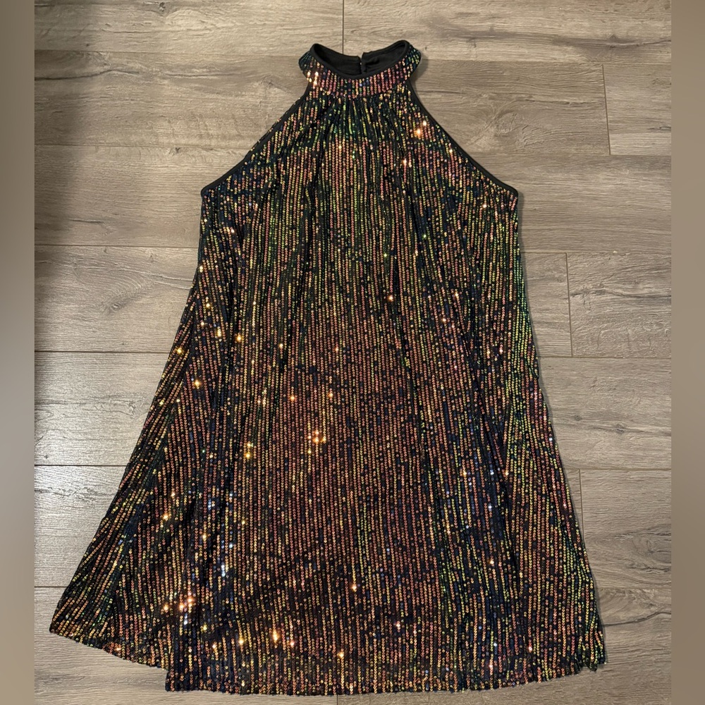 Sequin dress - halter top - Large